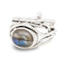 Fossil Ring in silver & various gemstones